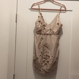 Mini pink floral dress